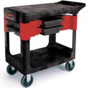 View: Rubbermaid 6180 Trades Cart with 5" (12.7 cm) Casters Includes 2 parts boxes and 4 parts bins